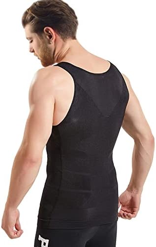 Camisas de compressão de Mistirik para homens - Mens Slimming Body Shaper - Tampa tanque apertada para homens -