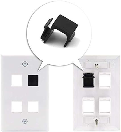 VCE 20-Pack Blank Keystone Jack Inserts para pacote de placa de parede com 5-Pack HDMI Keystone Jack Adaptador HDMI fêmea para
