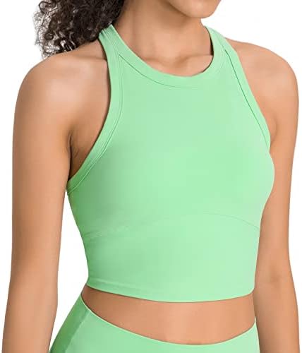 VIBOJOYY LONGLINE Strappy Sports Sports Bras Treino de tanques de tanques de tanques Tops de ioga ginástica ativa de ginástica para