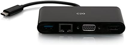 USB -C® para HDMI®, VGA, USB -A e RJ45 Adaptador multiporto - 4K 30Hz - White