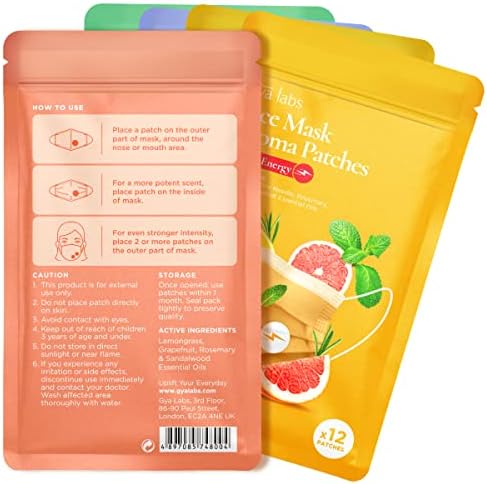 Adesivos de aroma de pacote combinado para máscaras e óleo essencial de baunilha para conjunto de pele - de óleos