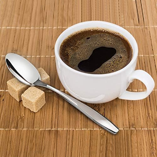 GGBIN 12 peças Demitasse Espresso colheres, colheres pequenas de aço inoxidável, 5 polegadas
