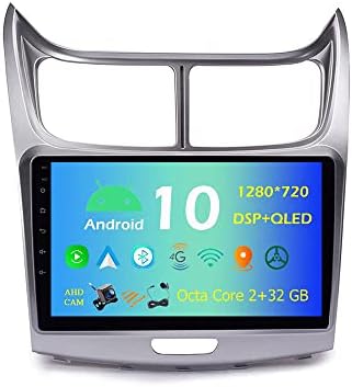 BestyCar Android 10 9 '' Estéreo de rádio para Chevrolet Sail 2010-2014 UNIDADE DE NAVEGAÇÃO GPS com 1280x720 IPS Screen CarPlay Bluetooth SWC CAM Microfone