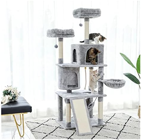 WYFDP Grande moldura de escalada de gato de camada de camada multi-camada com resistente Sisal Cat Tree Kittern Playground