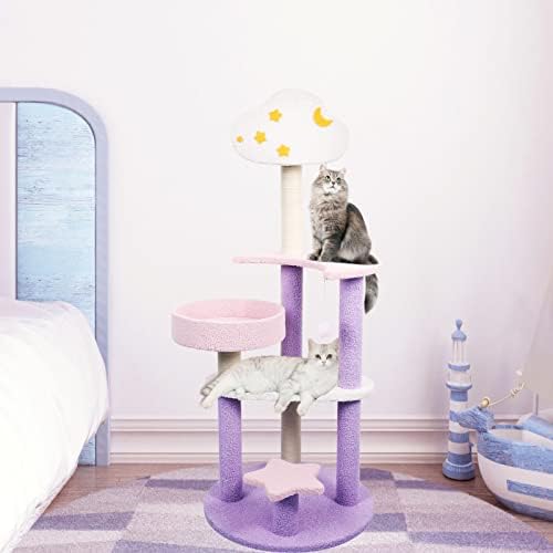 Sennaux Cat Tree Cat Tower Update 49in Multi-Level Cat Activity