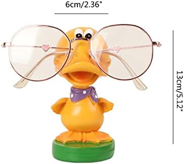 Techinal Cute Figuras de pato de pato portador de óculos Estátuas de animais SUXESSES DE SUNSPLOTES EYEGLASSES DOS ORNAMENTOS