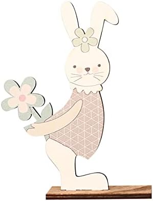 Easter Creative Diy Rabbit Wooden Crafts Decoração de férias Supplies 2023