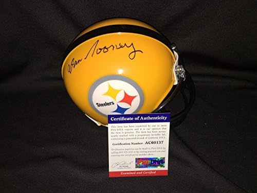 Dan Rooney assinou reminiscência Pittsburgh Steelers Mini capacete PSA/DNA 2 - Mini capacetes autografados da NFL