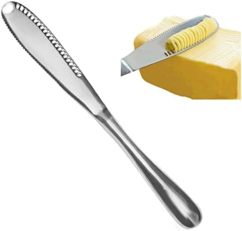 Wglilo Aço inoxidável Faca espalhador de manteiga 3 em 1 Gadgets de cozinha Racrador de manteiga Mutrater Multifunção Sprevador de manteiga e ralador com frutas de vegetais de borda serrilhada