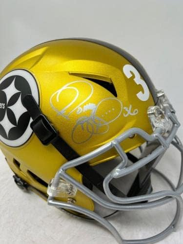 Jerome Bettis Pittsburgh Steelers assinou F -S Blaze Vengeance Pro Capacete JSA CoA - Capacetes NFL autografados