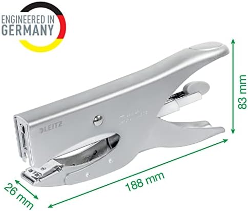 LEITZ 55490081 STAPLER MATT Silver Back-Larging 40 Folhas Capacidade