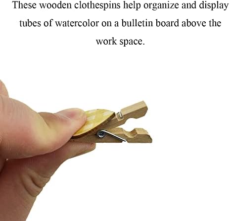 Hahiyo colorido mini clipe de presa de madeira com corações Photo Paper Suports 1.38 polegadas apertadas, não desgosto.