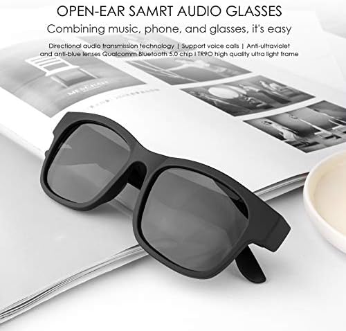 Óculos de sol com óculos inteligentes com gelete sem fio Bluetooth Música de ouvido aberta e chamadas livres de mãos,