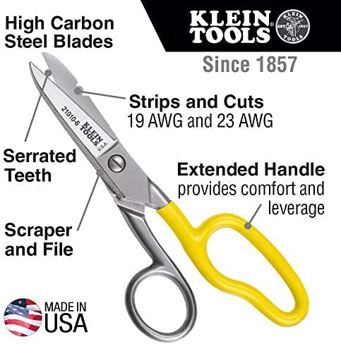Desmontando a faca-1000v isolada e Klein Tools 46039 Kit Splicer de cabo com faca de eletricistas de cabo e recorte de queda livre