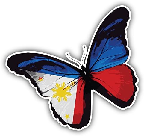 Philippines Butterfly Flag Car Bumper Sticker Decal