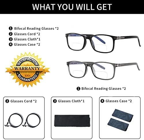 Lkeye Bifocal Reading Glasses Men Women Blue Light Computer Readers Wide Frame Progressive Clear Top Moda Designer Eyewear
