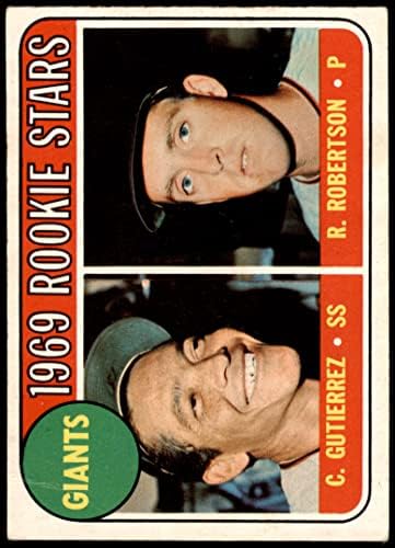 1969 O-PEE-Chee 16 Giants Rookies Cesar Gutierrez/Rich Robertson San Francisco Giants Good Giants