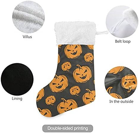 Scary Pumpkin Happy Halloween meias grandes meias de natal para a lareira das crianças da árvore de natal