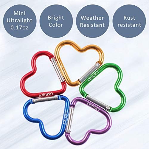 Omuky multicolor carabiners clipes acessórios de camping fivela para viajar para caminhadas ao ar livre