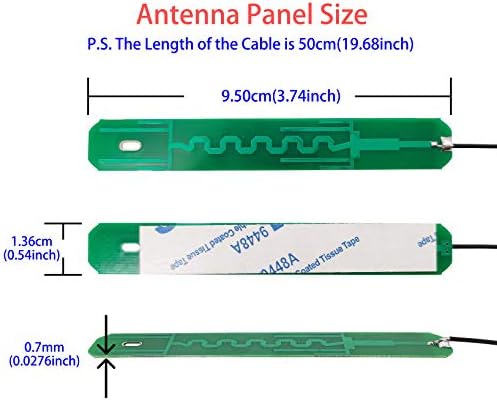 2 x 8dbi 2,4 GHz 5,8 GHz Antena Wi -Fi IPEX Antena interna com cabo de 50 cm para mini cartão PCIE