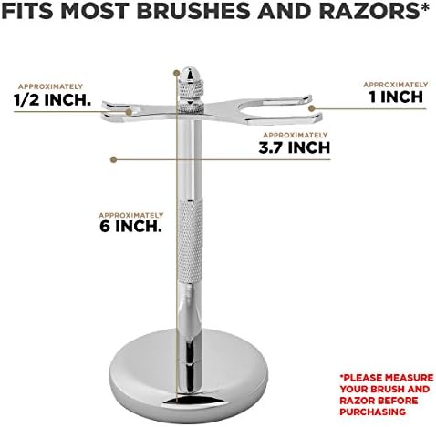 Perfecto Deluxe Black Razor e Brush Stand - O melhor suporte de barbear de segurança. Isso prolongará a vida do seu