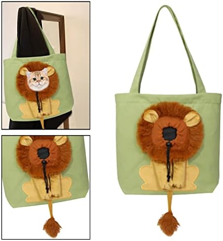 Bolsa de transporte de ombro de animais de estimação Bolsa de bolsa de viagem Tela com padrão de alça de leão respirável