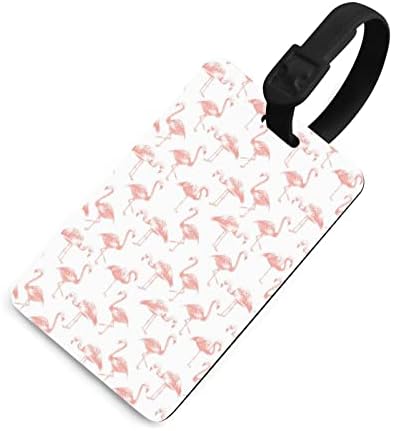 Funnystar Hand desenhado Flamingoes Tag de bagagem com identificadores de identificação Nome Identifiers para viagens de hotel em casa