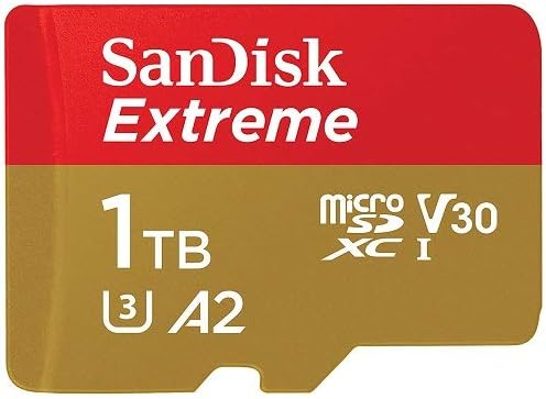 Cartão de memória Sandisk Extreme 1 TB para a câmera de ação GoPro Hero 11 Black e Hero11 Black Mini V30 A2 UHS-I U3 Classe