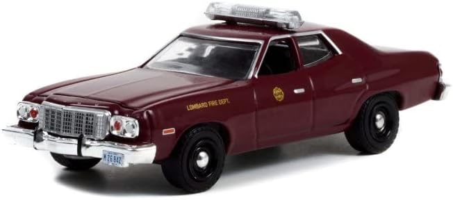 1976 Ford Torino, Borgonha - Greenlight 67030A/48 - 1/64 Diecast modelo de brinquedo Model Toy Car