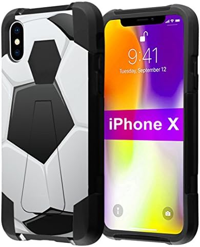 Caso do iPhone X, cápsula de fusão híbrida de cápsula Casa de kickstand de combate à prova de choque para iPhone X -