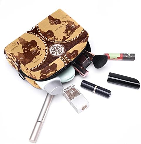 Bolsa de maquiagem de viagem, bolsa de cosmética Caso organizador, para mulheres de produtos para produtos de higiene pessoal, mapa
