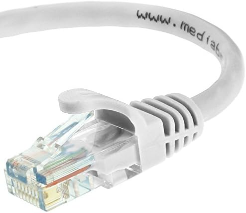 Cabo Ethernet MediaBridge ™ - suporta padrões CAT6 / CAT5E / CAT5, 550MHz, 10 Gbps - RJ45 Cordão de rede de computadores