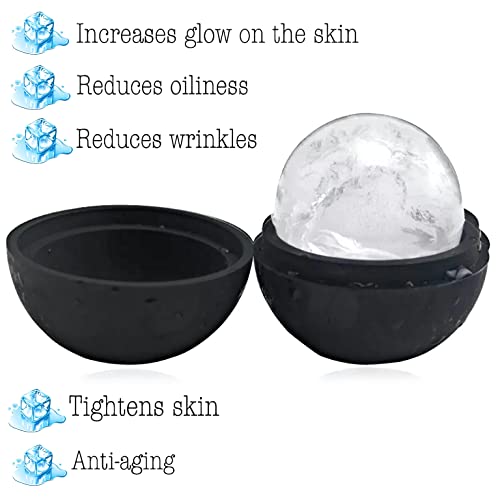 Rolo de face de gelo Morning & Night Rotina Eleminate Puffless Revitiliza o brilho da pele que impulsiona o molde de silicone de silicone Cunda de pele antienvelhecimento, preto