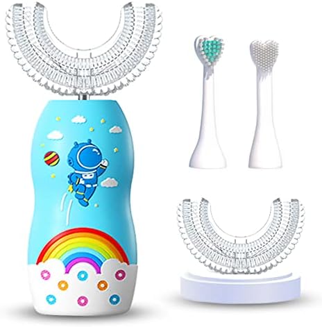 Escovas de dentes de dentes de dentes de tasselily Kids com 4 cabeças Bruesh, Ipx7 à prova d'água, 5 modos de limpeza,