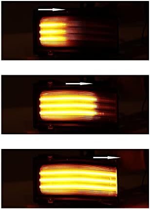 Dinâmico LED seqüencial LED Sidemirror Signal Signal Switchback Drl Towing Parking Lamp Compatível com 2017-2022 Ford F250 F350