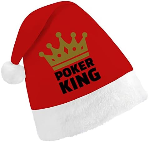 Coroa com poker rei chapéu de natal chapéu chapéus de Natal decorações de árvore de férias decoração de férias para adultos mulheres mulheres homens homens