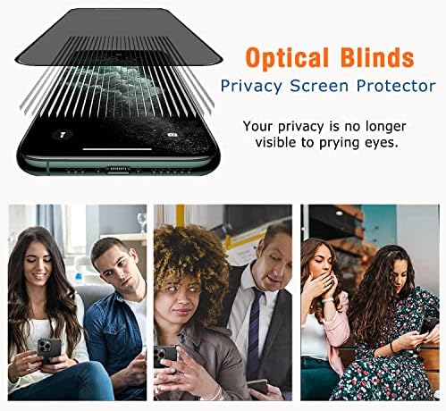 Protetor de tela de cobertura completa do Musuger Privacy para iPhone 13, iPhone 13 Pro Anti-Spy Ceramic Glass Film