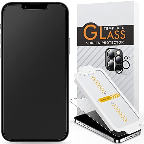 Qitayolife 1+1 Protetor de tela fosco para iPhone 12 Pro Max com protetor de lente da câmera, [Glass.smt.bi] EZ-3.5 Tech de instalação,