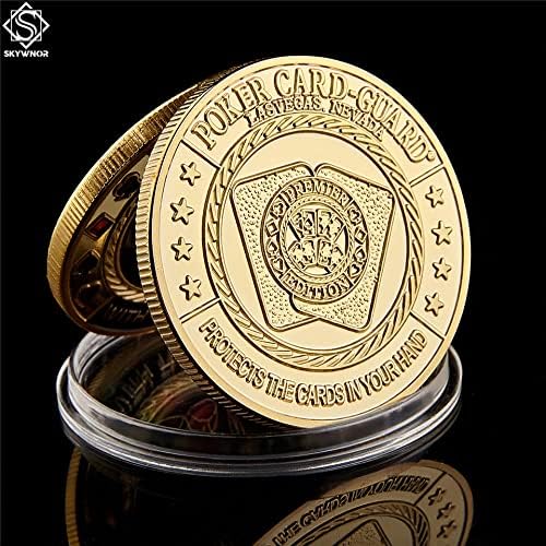 Metal Poker Chip Casino Challenge Coin Gold Lucky Souvenir Personalizado Coleção de Moedas Token