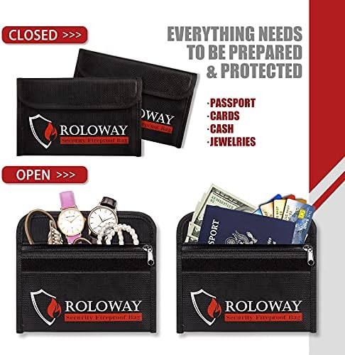 Sacos de dinheiro à prova de fogo Roloway e caixa de aço pequena caixa segura com bolsa de dinheiro à prova de fogo para pacote de dinheiro