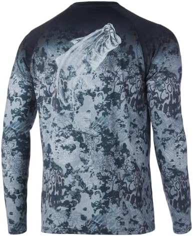 Huk Men's KC Pursuit de manga comprida protegendo a camisa de pesca