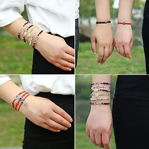 Ilgant 36pcs Evil Eye Bracelets Set Jewelry for Women Girls Mexican String Knot Bracelet Pack Pack