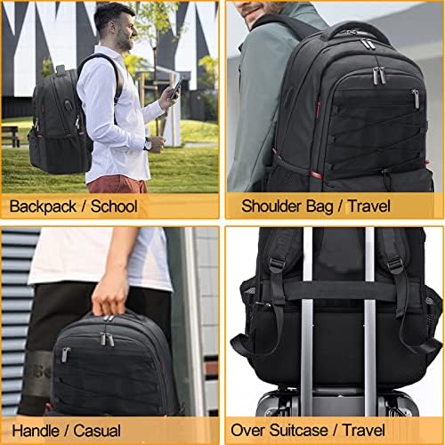 Mochila de laptop de viagem Urtala com porto de carregamento USB, mochilas de computador comercial de 15,6 polegadas Backpacks grandes