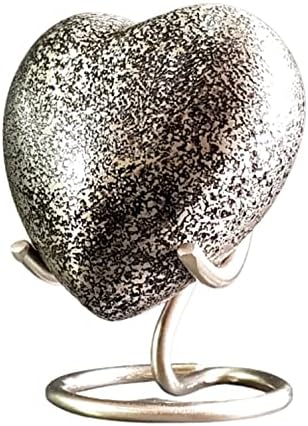 Esplanade Metal Cremation Mini Heart Urn Memorial Memorial | Pequena urna para ashes funeral enterro jarra de jarra