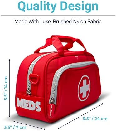 Almermates Family Travel Essentials Case Medicine Bag Organizer para alergia e asma medicina