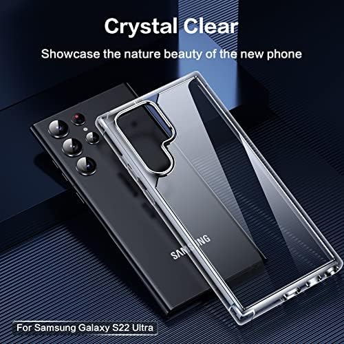 KKM Clear Samsung Galaxy S22 Caso Ultra, capa de telefone protetora de teste, capa de telefone anti-amarelo para Galaxy