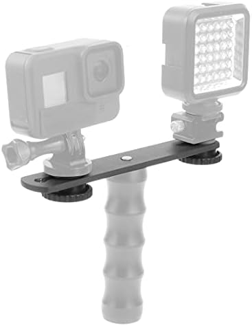 Feichao Dual Flash Light Suporte 1/4 '' Tripod Camera Mount para DSLR Camera Studio Vídeo LED LED STAND Microfone
