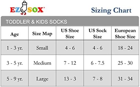 Ez Sox Toddler Boys Girls Meia -meias não derraçadas de toe de dedão anti -aperto