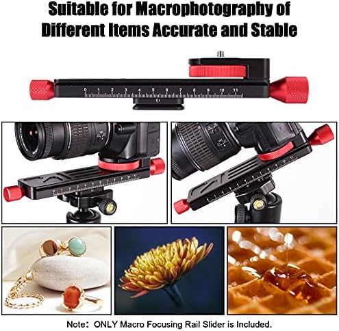 Fotocônico All Macro Macro de Metal Slider de foco de foco/close-up Placa de braçadeira de tiro em close-up Ajuste 115mm