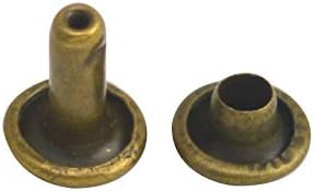 Wuuycoky bronze bronze tampa dupla fruta de couro tubular pregos de metal tampa 12 mm e pacote de 8 mm de 60 conjuntos
